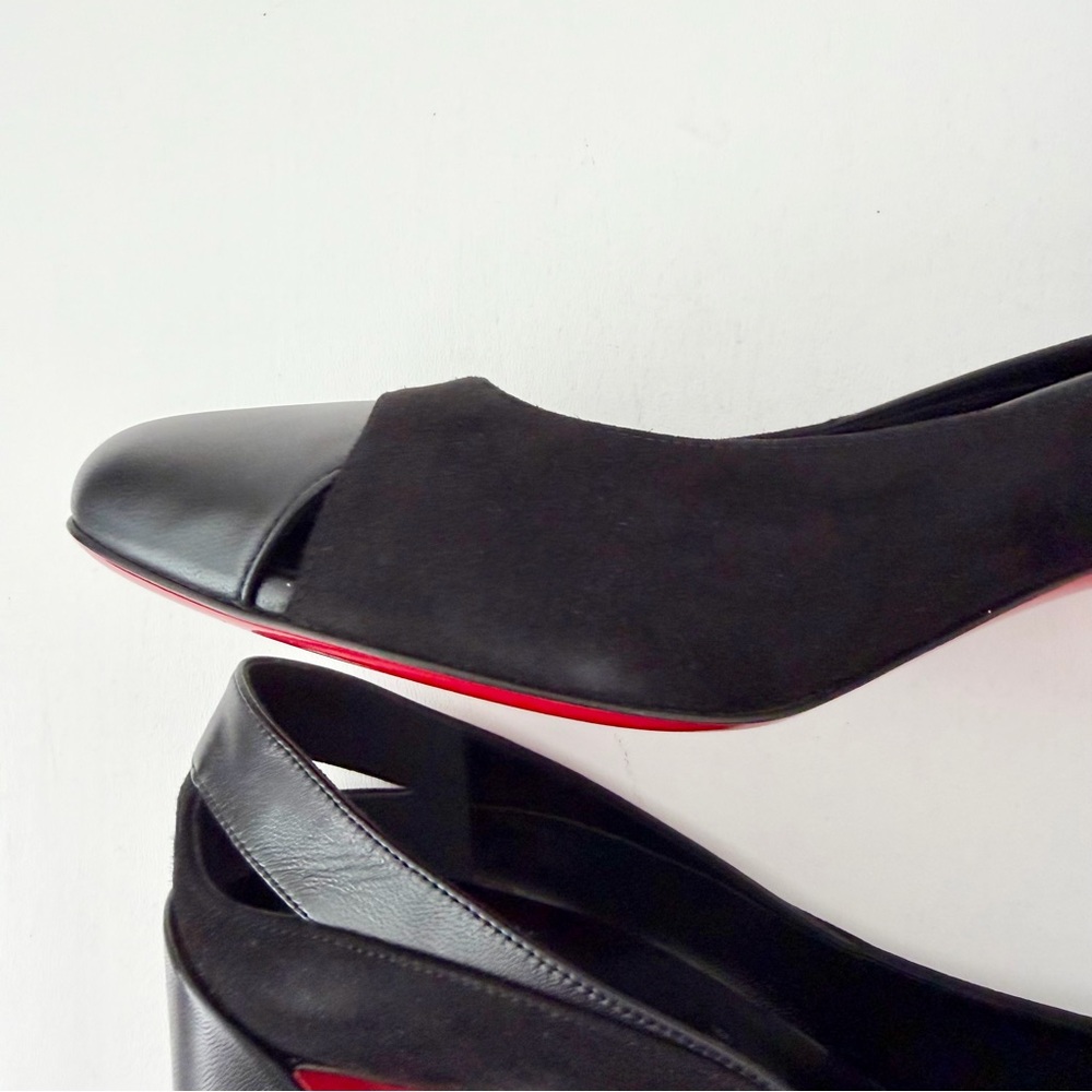 CHRISTIAN LOUBOUTIN | Miss Duvette 55 Black Suede Leather Pumps Red Sole EU 39 - Picture 8 of 14